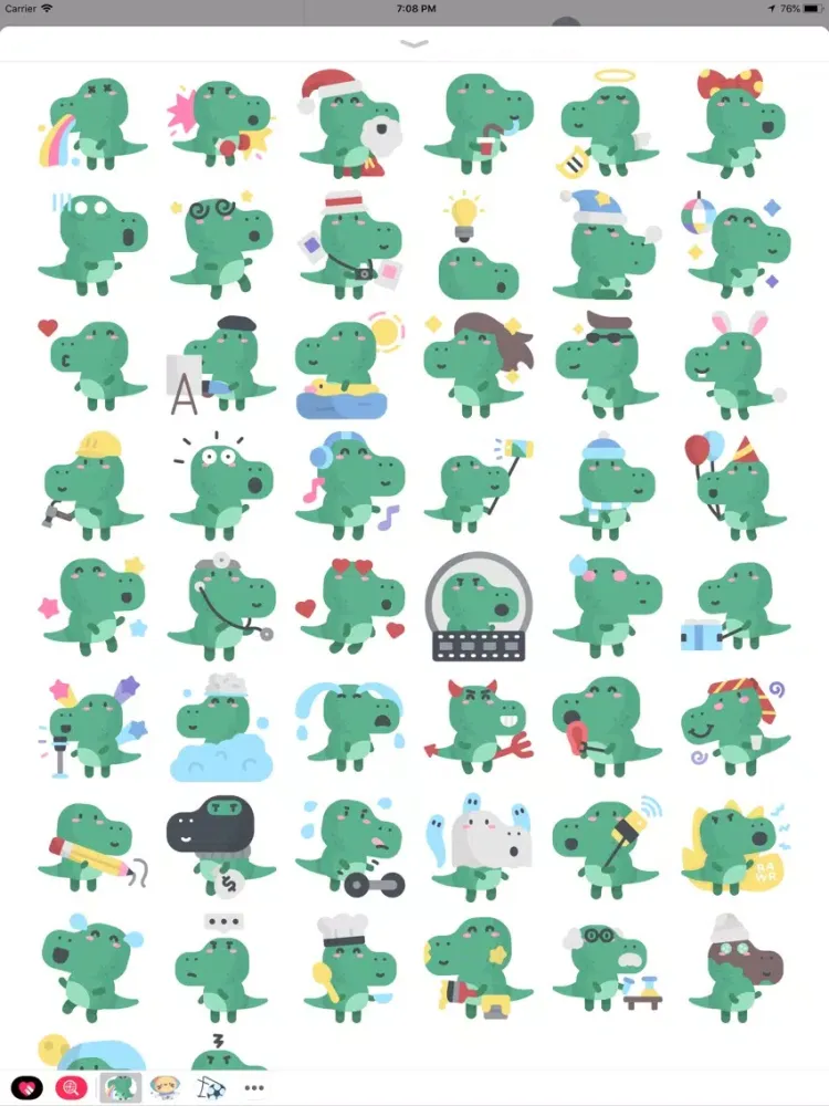 Скриншоты Cute Dinosaur Stickers iPad 