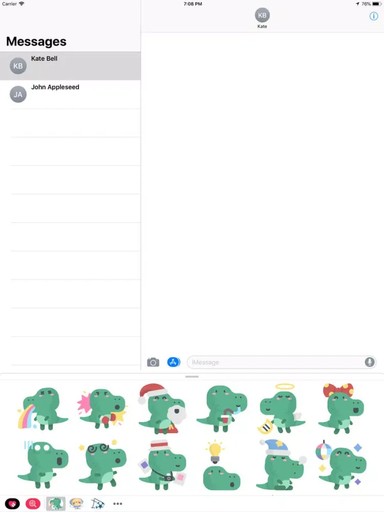 Скриншоты Cute Dinosaur Stickers iPad 