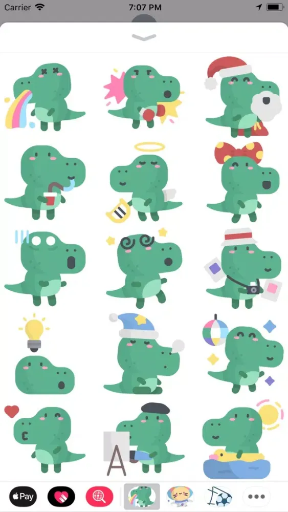 Скриншоты Cute Dinosaur Stickers