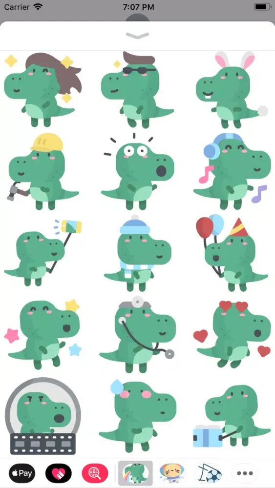 Скриншоты Cute Dinosaur Stickers