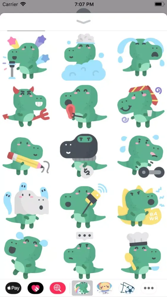 Скриншоты Cute Dinosaur Stickers