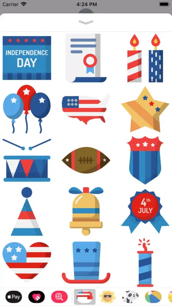 July 4th America Stickers স্ক্রিনশট