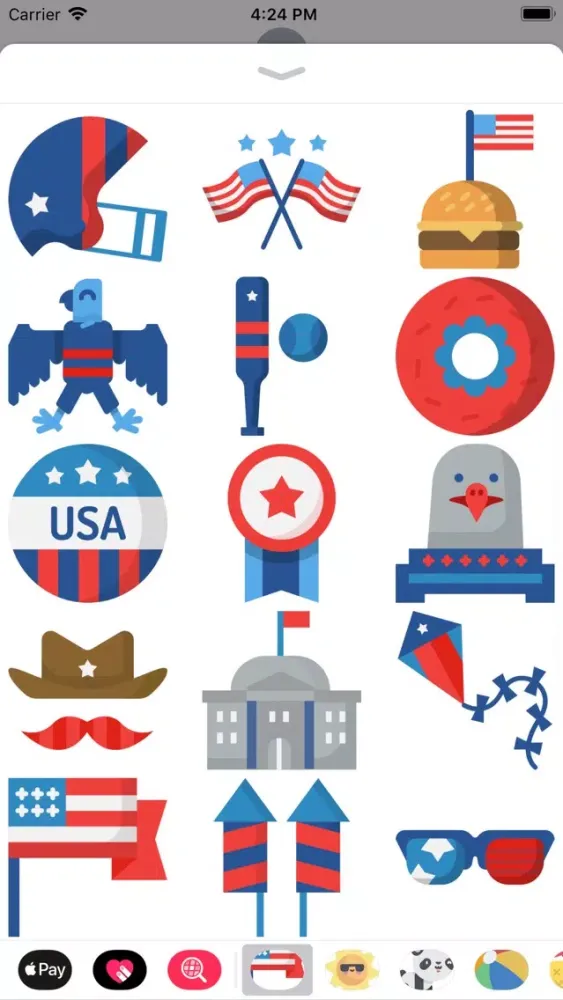 July 4th America Stickers স্ক্রিনশট