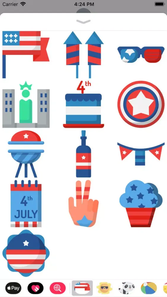 July 4th America Stickers স্ক্রিনশট