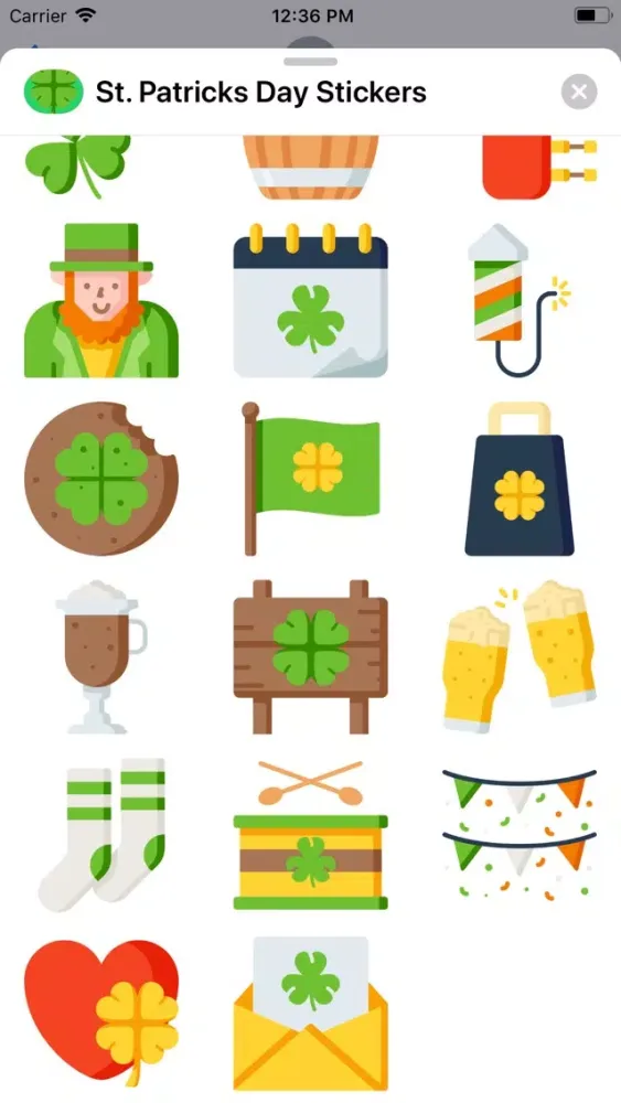 Tangkapan skrin St. Patricks Day Sticks