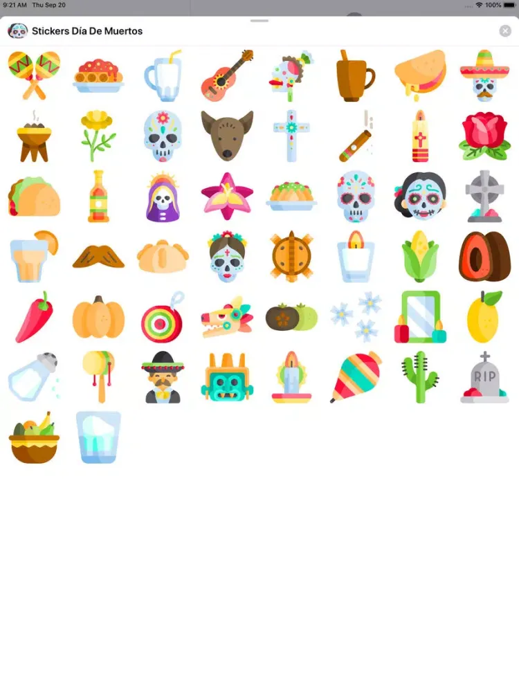 Stickers Día De Muertos iPad  Screenshots