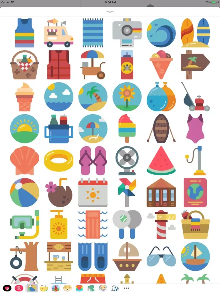 Awesome Summer Time Stickers iPad  স্ক্রিনশট