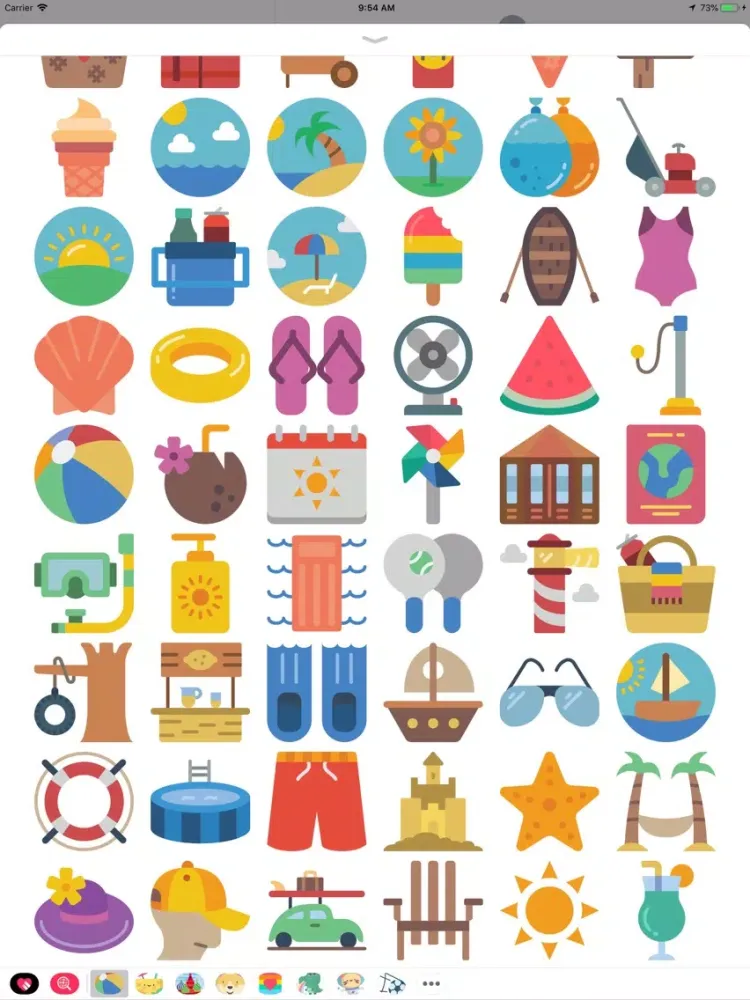 Awesome Summer Time Stickers iPad  স্ক্রিনশট