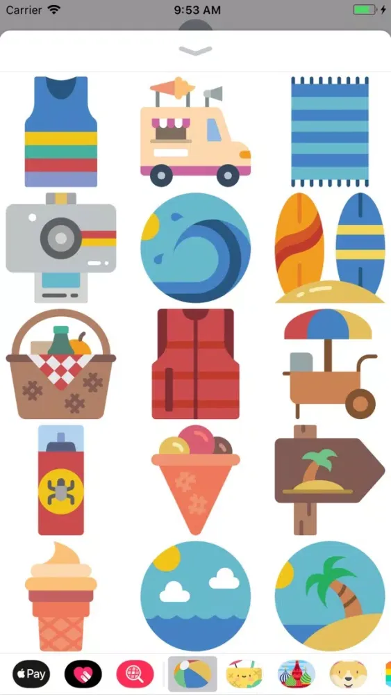 Awesome Summer Time Stickers স্ক্রিনশট