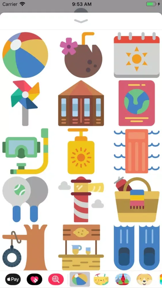 Awesome Summer Time Stickers স্ক্রিনশট