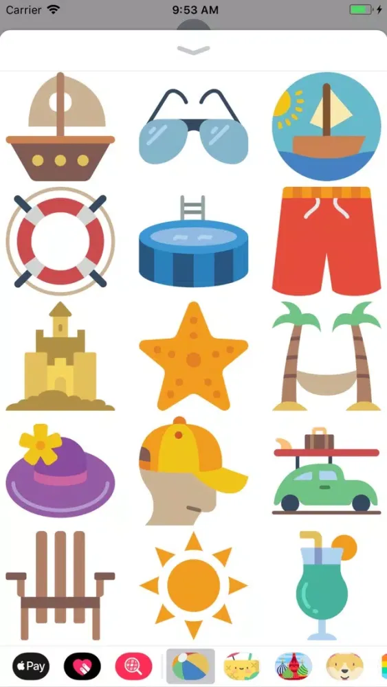 Awesome Summer Time Stickers স্ক্রিনশট