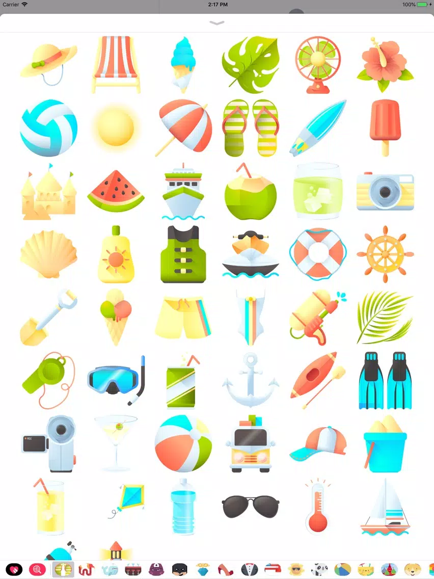 Capturas de pantalla de Sun, Sea And Sand Stickers iPad 