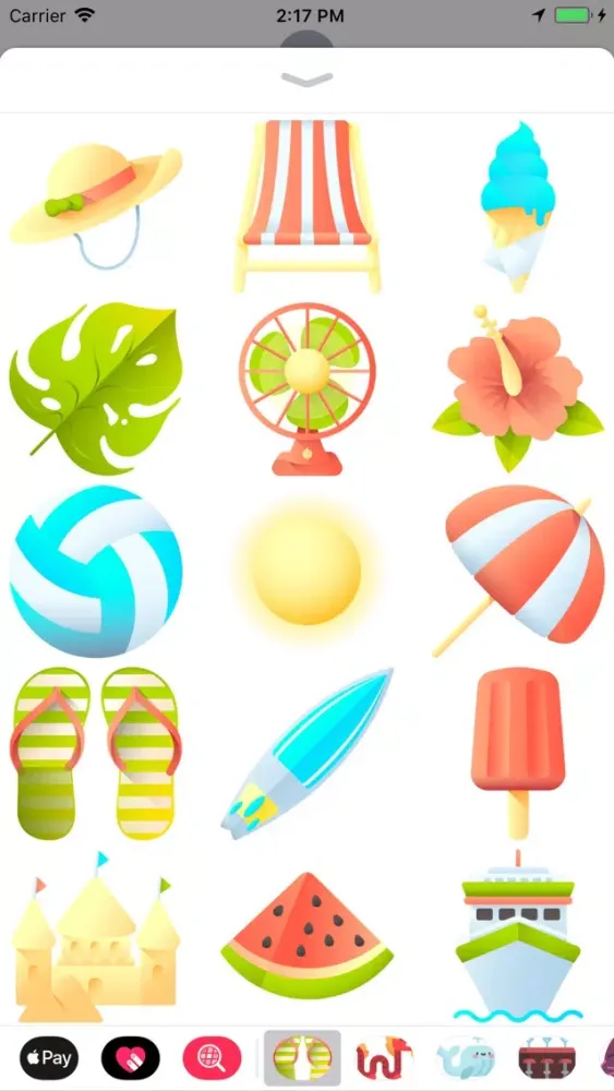 Скриншоты Sun, Sea And Sand Stickers