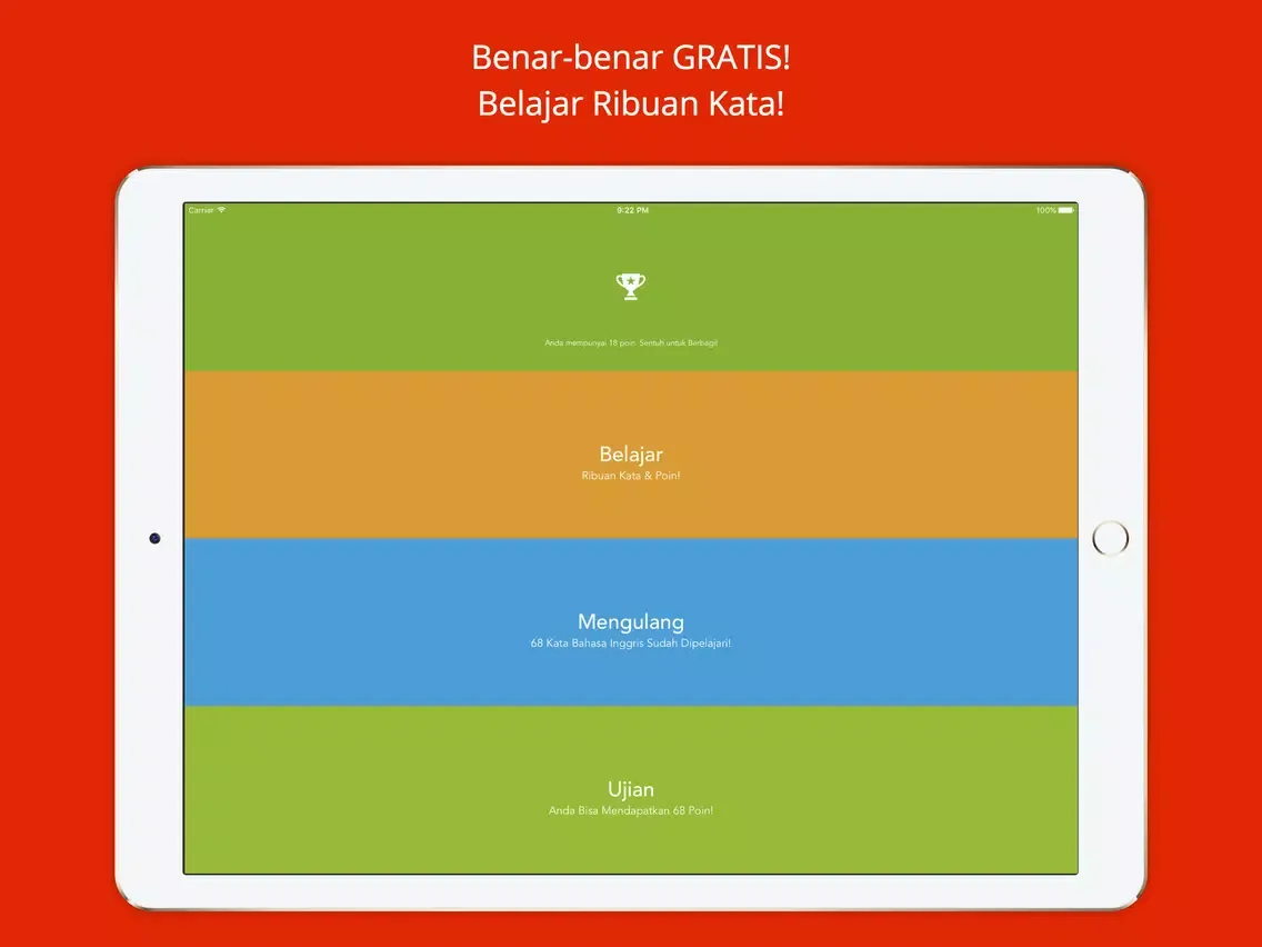 Learn English - Belajar Kosa Kata Bahasa Inggris iPad  Screenshots