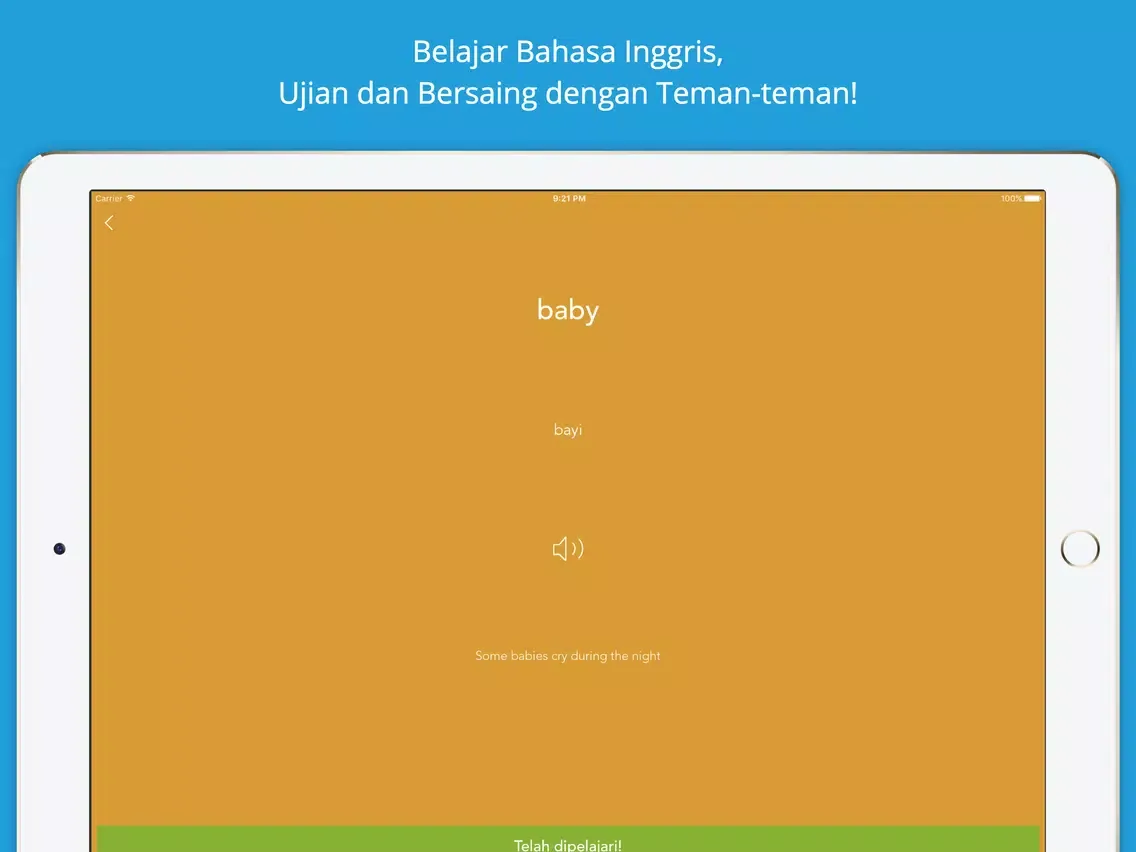 Learn English - Belajar Kosa Kata Bahasa Inggris iPad  Screenshots