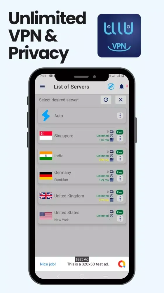 UllU VPN Screenshots