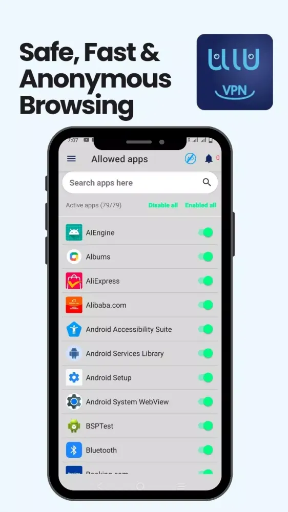 UllU VPN Screenshots
