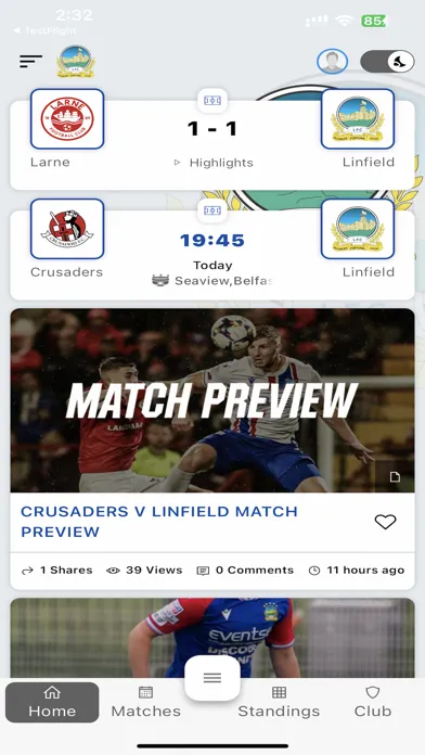 Linfield Football Club App應用截圖