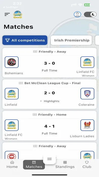 Linfield Football Club App應用截圖