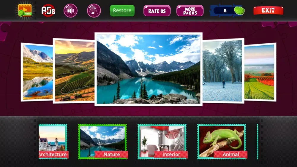 Captures d'écran de Nob Puzzles - Ultimate Jigsaw