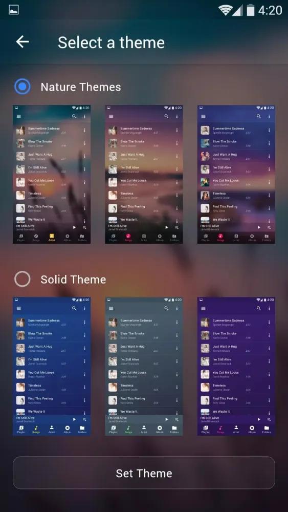 Zrzuty ekranu Music player