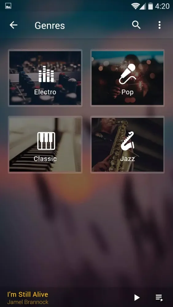 Zrzuty ekranu Music player