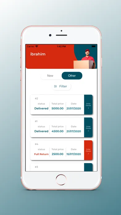 ภาพหน้าจอของ Onyx Orders Delivery