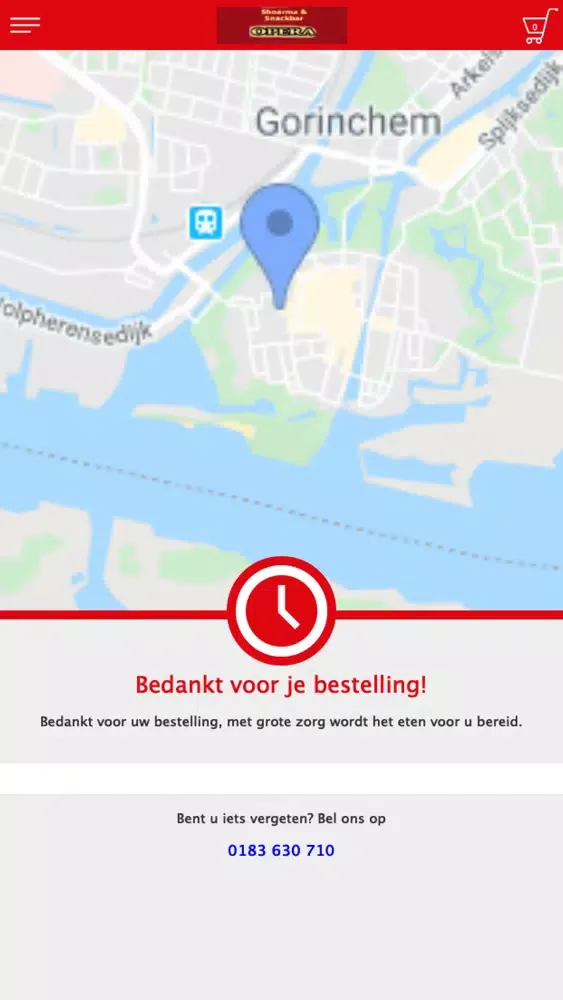 Capturas de tela do Opera Shoarma Gorinchem