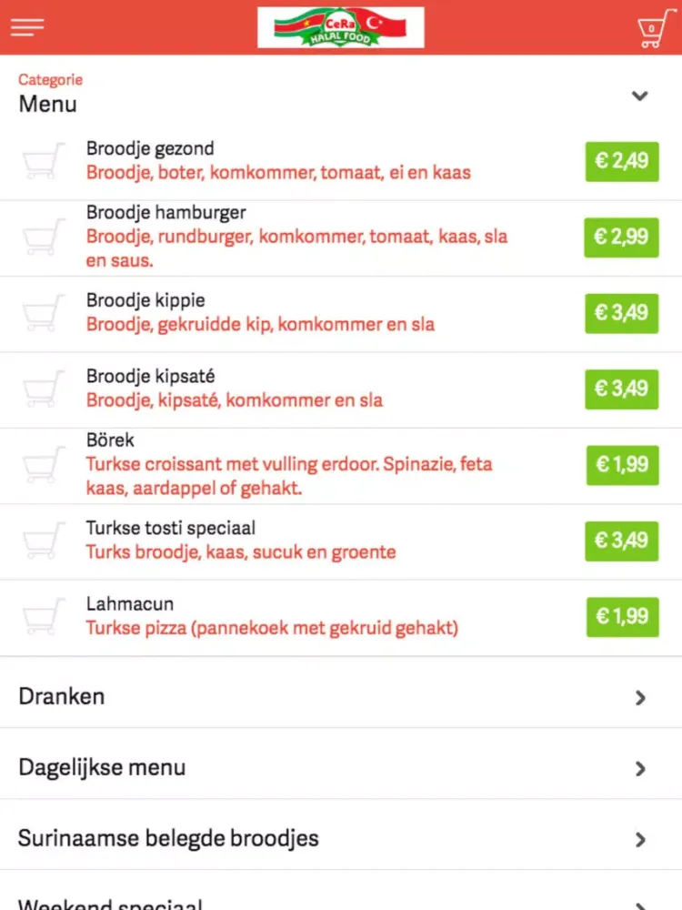 Capturas de pantalla de Cera halal food iPad 