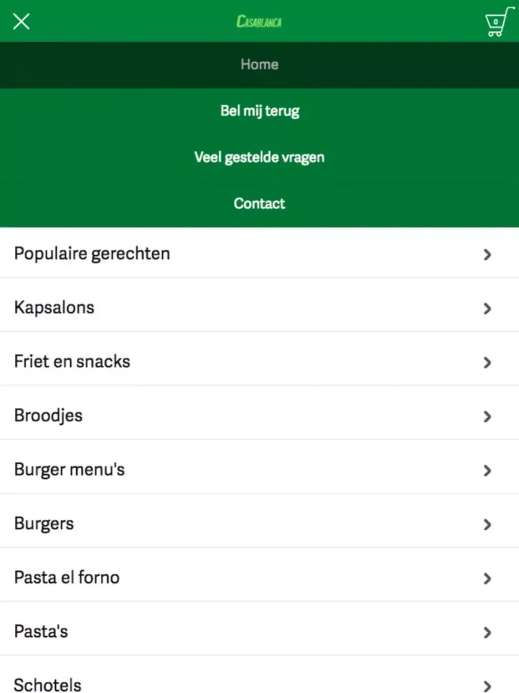 Zrzuty ekranu Eethuis Casablanca iPad 