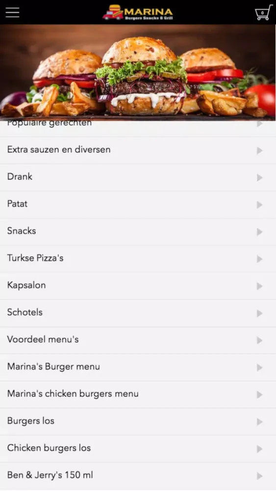 Marinas Burgers en Grill スクリーンショット