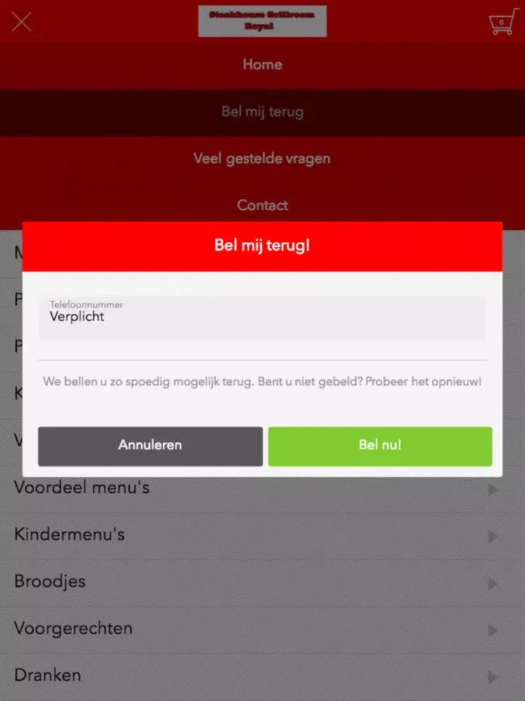 Steakhouse grillroom Royal iPad  Screenshots