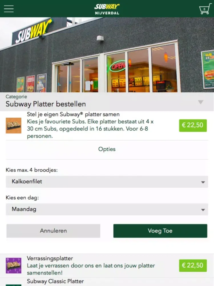 Capturas de pantalla de Subway Nijverdal iPad 
