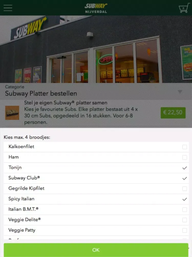 Capturas de pantalla de Subway Nijverdal iPad 