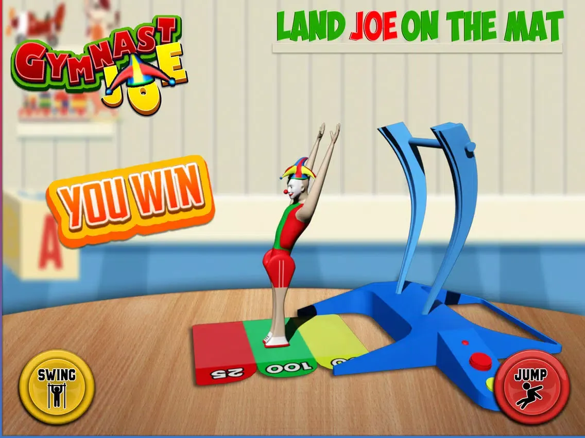 Tangkapan skrin Gymnast Joe iPad 