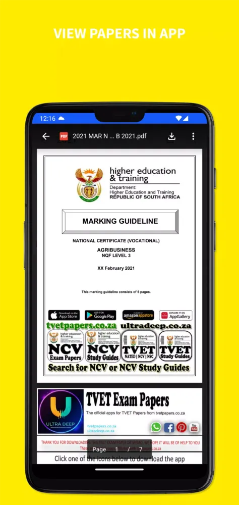 ภาพหน้าจอของ TVET NCV Study Guides