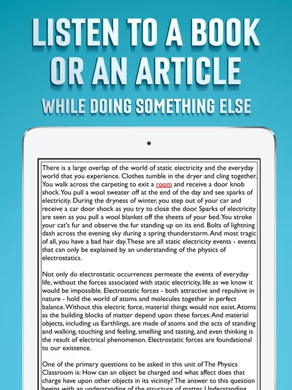 Zrzuty ekranu Text to Speech App iPad 