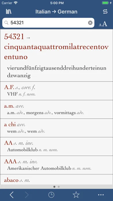 Zrzuty ekranu Ultralingua German-Italian
