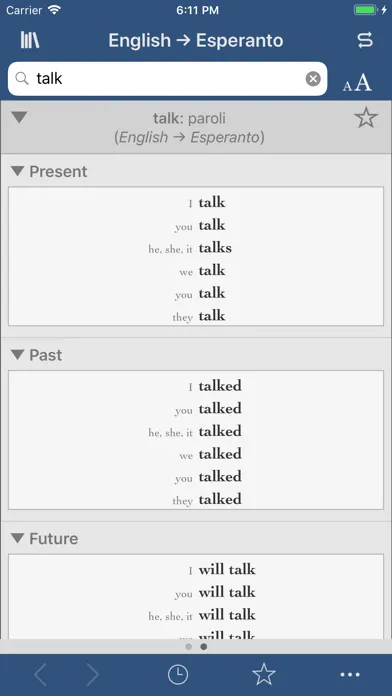 Ultralingua Esperanto-English Screenshots