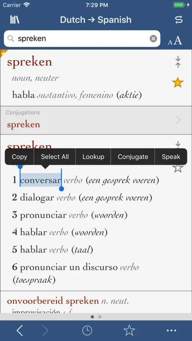 Ultralingua Dutch-Spanish Screenshots
