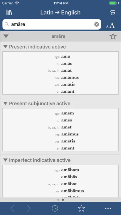 Ultralingua Latin-English Screenshots