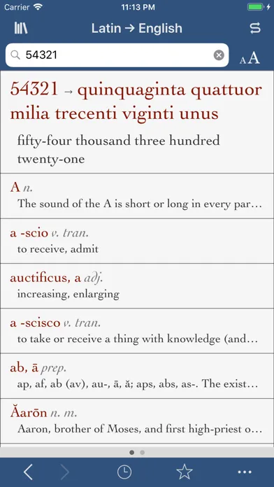 Ultralingua Latin-English Screenshots