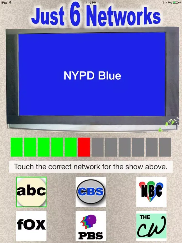 Just 6 Networks iPad  Screenshots