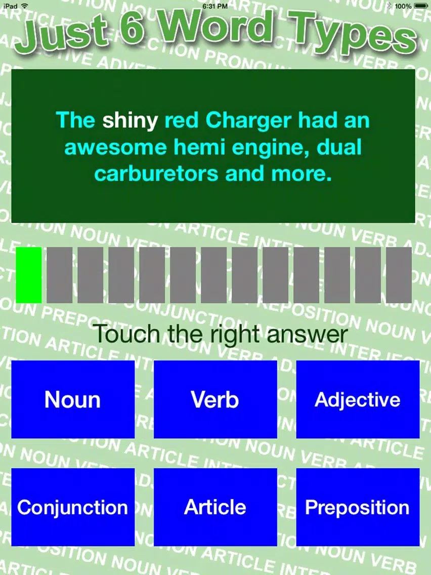 Capturas de pantalla de Just 6 Word Types iPad 