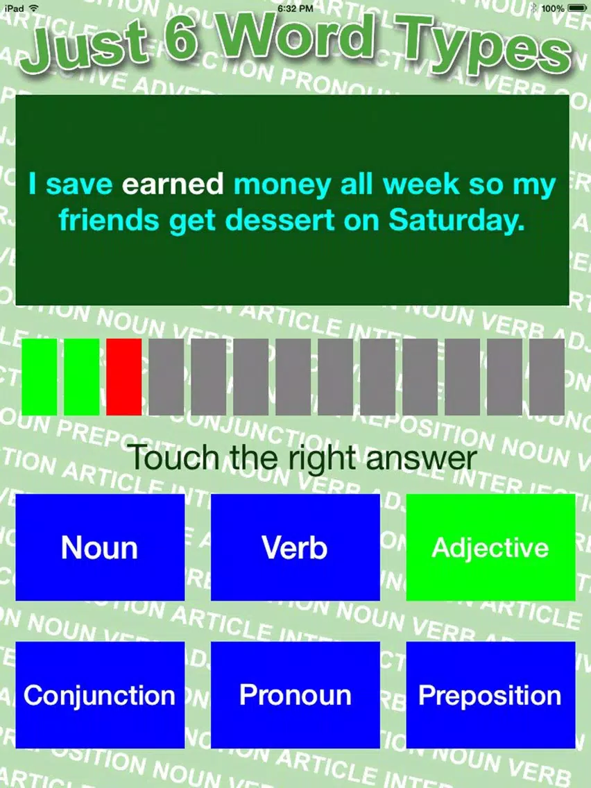Capturas de pantalla de Just 6 Word Types iPad 