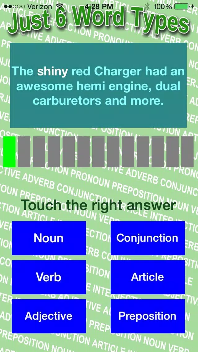 Capturas de pantalla de Just 6 Word Types