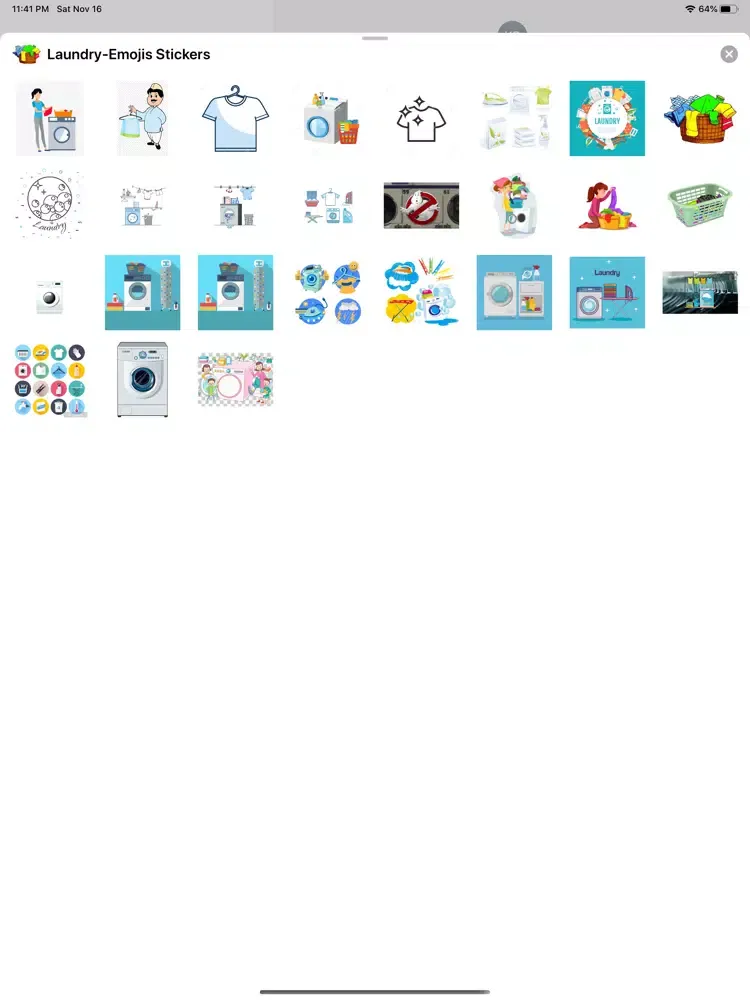 ภาพหน้าจอของ Laundry-Emojis Stickers iPad 