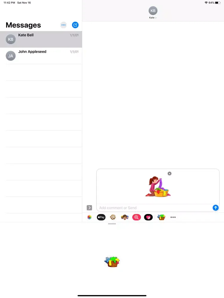 ภาพหน้าจอของ Laundry-Emojis Stickers iPad 