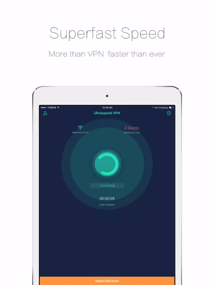 Ultraspeed VPN - Anonymous, Privacy and Unblock iPad 应用截图