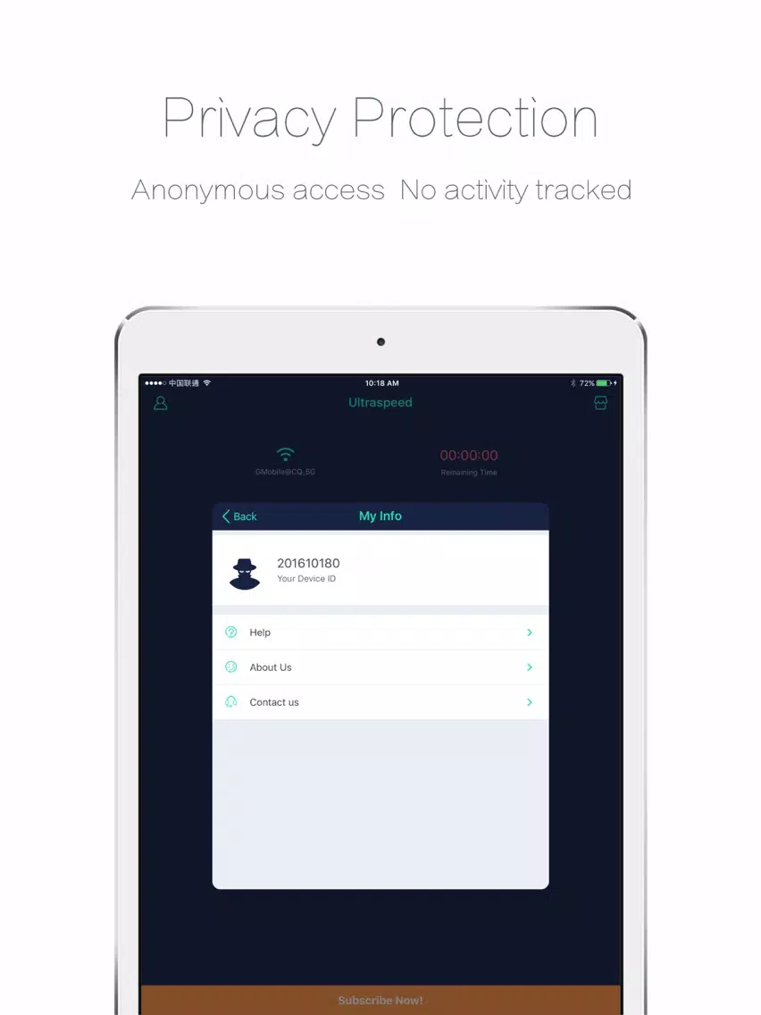 Ultraspeed VPN - Anonymous, Privacy and Unblock iPad 应用截图